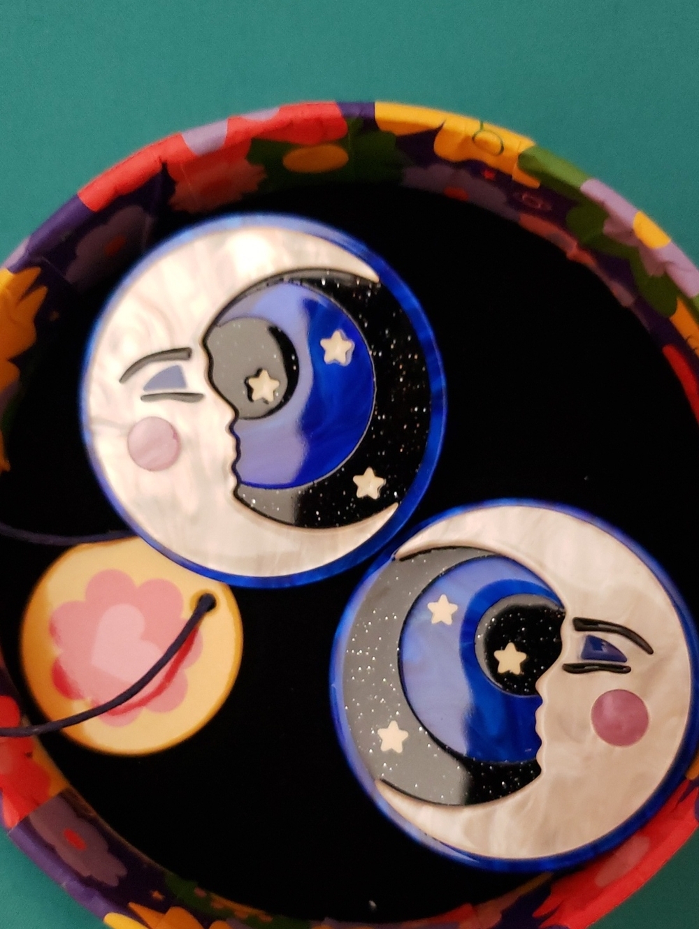 Erstwilder Dead of Night Hair Clips (set of 2). Moon hair accesory. night sky
